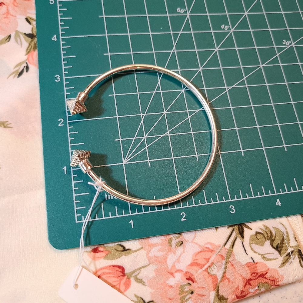 Elegant Silver Bracelet Solid Brass Bracelet - image 6